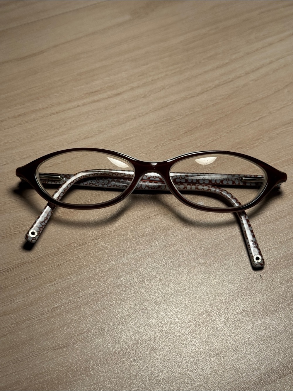 Coach signature brown oval eyeglasses 52-16-135